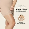 thumbnail image 2 of Leonisa Tummy Firm Control Under Dress Body Shaper for Women - Comfy Open Bust Shapewear Beige, 2 of 8
