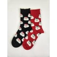 thumbnail image 4 of Women's Christmas Crew Socks 2-Pack – Colorful Holiday Winter Socks, Reindeer & Snowflake Designs, 4 of 8