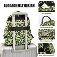thumbnail image 3 of FORMRS Mini Backpack Purse for Women Quilted Travel Daypack Casual Shoulder Bag, Green Floral Leopard Pattern, 3 of 7