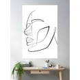 thumbnail image 2 of Abstract One Line Face Drawing Poster Wall Art, Modern Wall Decor For Living Room Bedroom, 8x12 UNFRAMED, 2 of 3