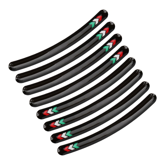 Cinta para llantas, 8 piezas de pegatinas para llantas exteriores, pegatinas para motocicletas, diseño elevado