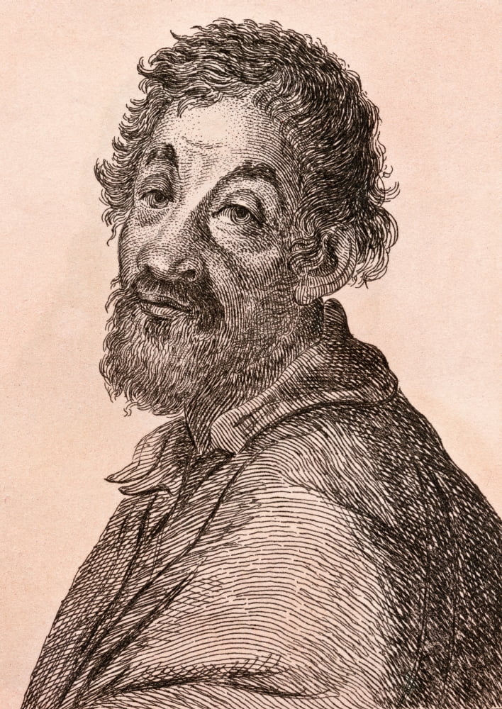 Julio Romano Aka Julio Pippi 1492 - 1546 Italian Artist From 75 Portraits Of Celebrated Painters From Authentic Originals Etched By James Girtin Published London 1817 Canvas Art - Ken Welsh Design Pi