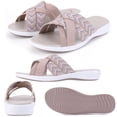 thumbnail image 2 of FLhrweasw Sandalias Deslizantes para Mujer Sandalias Cuña Con Plataforma Y Correa Cruzada Ligeras (38 Beige), 2 of 9