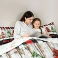 thumbnail image 5 of Homewish Winter Christmas Tree Full Size Comforter Sets, Happy New Year Bedding Comforter Set, Vintage Western Festival Reversible Bedding Sets, Ultra Soft Bedroom Decor, 3-Piece, 5 of 8