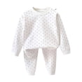 thumbnail image 4 of BLVB Toddler Baby Boys Girls Pajamas Sets 2 Piece Pjs Lounge Outfits Long Sleeve Top and Pants Soft Breathable Sleepwear(White,6-7 Years), 4 of 9