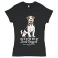 thumbnail image 1 of Tee Hunt Life is Better with My Jack Russell T-Shrit Dog Animal Lover Women's T-Shirt Tee, 1 of 5