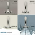 thumbnail image 6 of Amerock Finesse Transitional Triple Prong Polished Nickel Wall Hook, 6 of 9