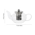 thumbnail image 3 of LEEYNEER Glass Teapot Portable Tea Kettle Transparent Teapot Glass Teapot with Infuser for Home, 3 of 9