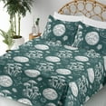 thumbnail image 3 of Ambesonne Nature Fitted & Flat Sheet with Sham 3 Pcs Set, Space Minimalist Moon Art, Twin XL, Jade Green Eggshell, 3 of 5