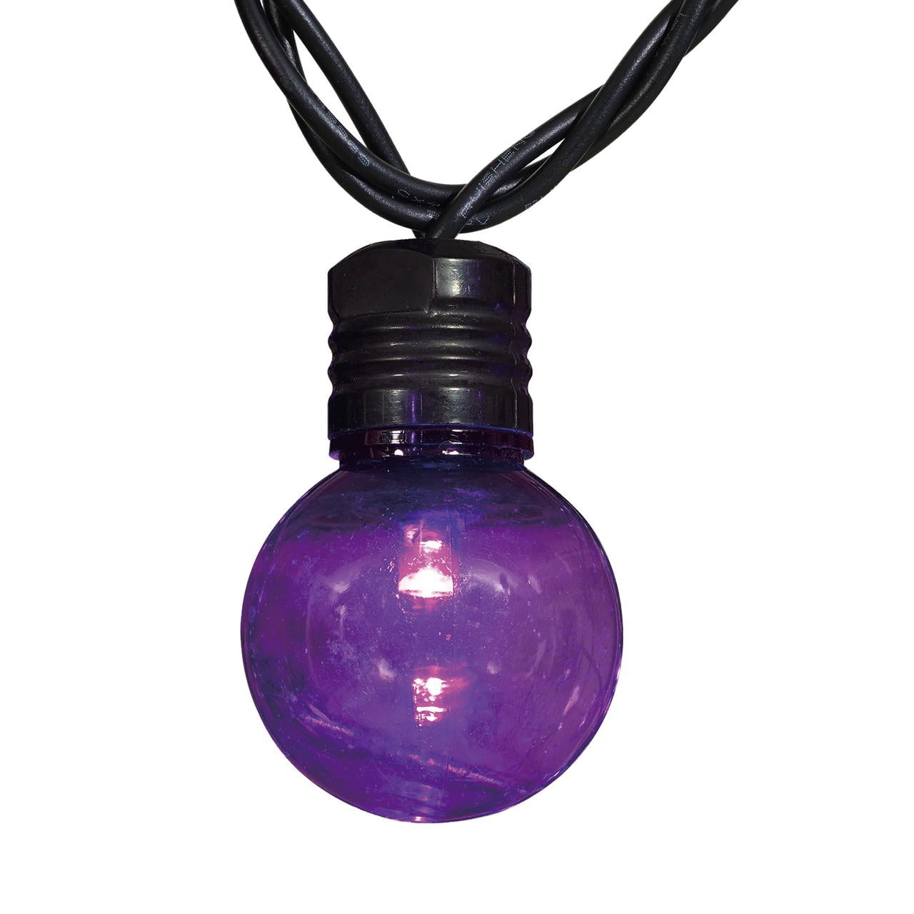 Purple Lights, 70CT, LED G30 Globes, 21ft, Halloween Indoor/Outdoor Lights, by Way To Celebrate
