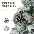 thumbnail image 4 of 4FT Pre-Lit Artificial Christmas Tree with Pine Cones, Snow Flocked Christmas Tree with Lights, Artificial Xmas Tree with 403 Branch Tips, 250 Multi-Color LED Lights(White+Green), 4 of 6