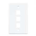 thumbnail image 1 of 4Pack 3-Port Ethernet Wall Plate, RJ45 Wall Plate with RJ45 Inline Coupler Insert,Cat6 Plate, 1 of 6