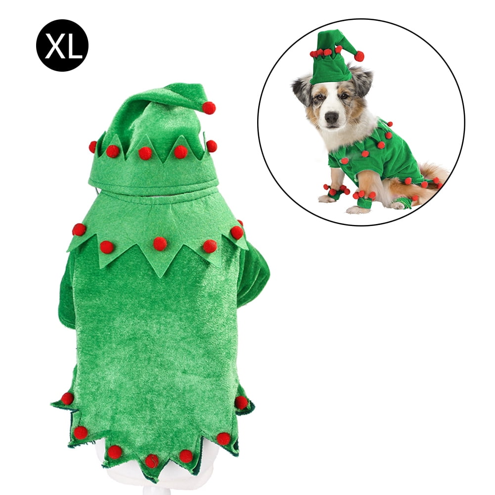dog christmas elf costume