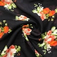 thumbnail image 1 of Sonakshi Fashion Black Printed Fabric Flower Poly Crepe 52 Inch Wide Bundles for Sewing, By The Yard, 1 of 3