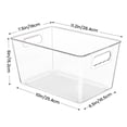 thumbnail image 2 of Paquete de 4 cubos de almacenamiento Yihong de plástico transparente para cocina, 28 x 19 x 15 cm, 2 of 8