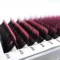 thumbnail image 2 of Jomay Ombre Pestañas de colores Extensión individual Faux Mink Lashes Clásico Rojo Verde Marrón Azul Púrpura Pestañas Suministros profesionales hola suerte  unisex, 2 of 2
