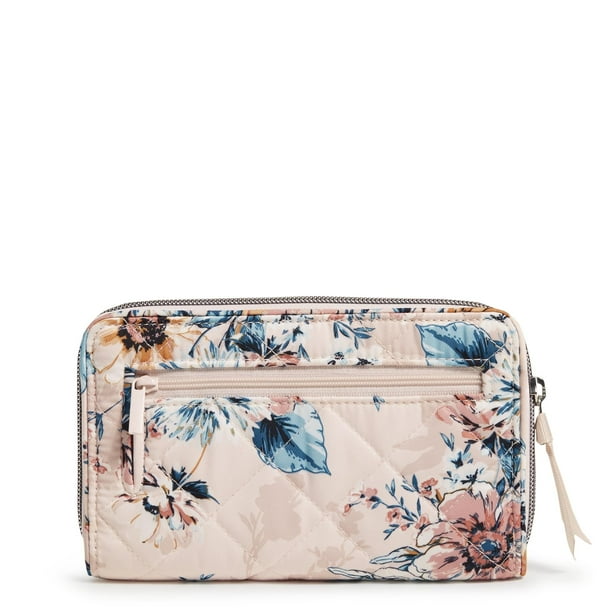 Vera Bradley Women's Performance Twill RFID Turnlock Wallet Peach