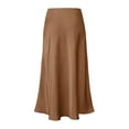 thumbnail image 4 of Womens Casual High Waist Satin Skirt Elegant Elastic Design for All Occasions Fashionable Bottom Wear, 4 of 4