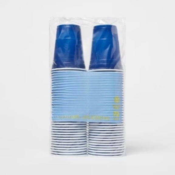 Disposable Blue Plastic Cups - 72ct/18oz - up & up