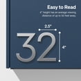 thumbnail image 5 of 4" Mailbox Address Number | Silver. Number "3", 5 of 8
