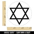 thumbnail image 2 of Star of David Jewish Self-Inking Rubber Stamp Ink Stamper - Brown Ink - Small 3/4 Inch, 2 of 7