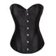 thumbnail image 1 of Bustier Corset Top Women Sexy Lingerie Sets Black Satin Waist Cincher, 1 of 4