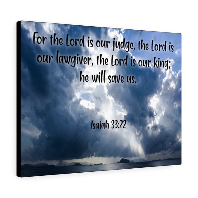 Scripture Walls The Lord is Our King Isaiah 33:22 Christian Home Decor Bible Art Unframed