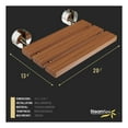 thumbnail image 6 of Leisure 20 in. Teak Wall Mounted Folding Shower Seat, 6 of 8