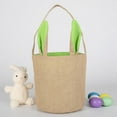 thumbnail image 1 of Easter Egg Hunt Basket Bag - Bunny Rabbit Ear Design - Easter Basket Tote Cloth Bag - Reusable Grocery Shopping Baskets Kids Party Gift Bags, 1 of 6