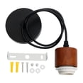 thumbnail image 1 of Lámpara colgante con cable E27, accesorio para cafetería y cocina. Color nogal blanco, 1 of 9