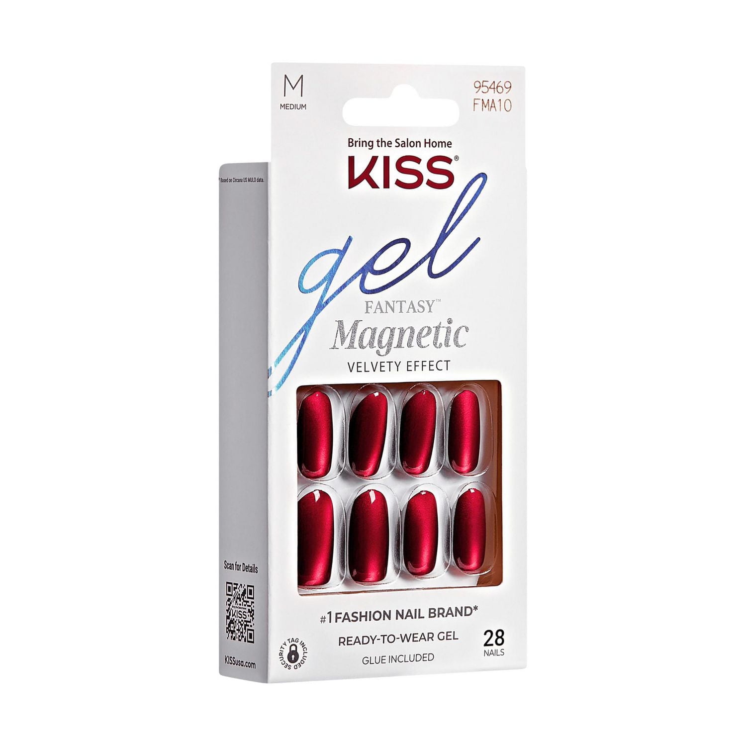KISS Gel Fantasy Magnetic - Faux ongles - BeatBelles - Oval - Court - 28 pièces KISS Gel Fantasy Magnetic