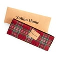 thumbnail image 3 of Solino Home Linen Placemats Set of 4 - 100% Pure Linen Christmas Red Classic Tartan Plaid Placemats 14 x 19 Inch - Handcrafted and Machine Washable, 3 of 5