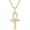 18K, variant on Eye of Horus Ankh Cross Pendant Necklace 18K White Gold Plated Iced Out CZ Bling Ancient Egyptian Religious Symbol Protection Chain Jewelry for Men Women Christmas Birthday Gift