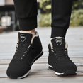 thumbnail image 2 of Xiaoxatg Women's Boots - Winter Lace Up Warm Comfortable Mid Tube Boots Shoes 7.5 Black, 2 of 9