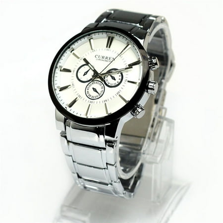 Bug Watch - CURREN Men Fashion Luxury Stainless Steel Big Dial Waterproof Quartz Wrist Watch