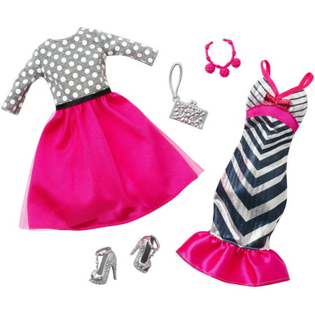 Barbie - Mattel Bb Fashion 2 Pack #1-pink Glitzy Stripes - Walmart.com