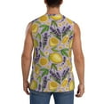 thumbnail image 4 of Pofeuu Lavender Flowers Print Men's Muscle T-Shirt, Sleeveless, Muscle Tank, Classic Muscle Tee Top For Men Casual Sleeveless Muscle T-Shirt Trendy Clothes-Large, 4 of 7