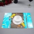thumbnail image 2 of MKHERT Tropical Summer Flowers Starfish and Flip Flops Placemats Table Mats for Dining Room Kitchen Table Decoration 12x18 inch,Set of 6, 2 of 4