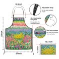 thumbnail image 3 of Pioneer Flower Floral Print Pattern Apron-Garden Aprons for Women with Pockets-Cotton Linen Waterproof Kitchen Cooking Gardening Aprons Adjustable for Kitchen,Cooking,BBQ and Salon 33x27 Inch, 3 of 7
