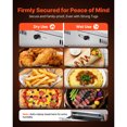 thumbnail image 4 of KFFKFF Commercial Electric Drawer Warmer, Single-Drawer Stainless Steel Food Warmer, Freestanding Slim Warming Drawer Cabinet, 85°F–185°F Adjustable Temperature Range, Ideal for Restaurants, Hotels, 4 of 9