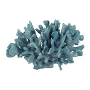 Maykoosh Eclectic Escape Pax 10 Inch Faux Coral Accent Tabletop Decor, Powder Blue Polyresin