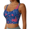 thumbnail image 2 of Pofeuu Chicken and Rooster Print Sports Bra for Women Sexy Vest Yoga Running Gym Fitness Crop Bras Tops-Small, 2 of 8