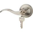 thumbnail image 1 of LinenLoon Wave Lever Keyed Entry Door Lock/ Door Knob Hardware Wave Handle and Closet Lockset (805SN-L), 1 of 4