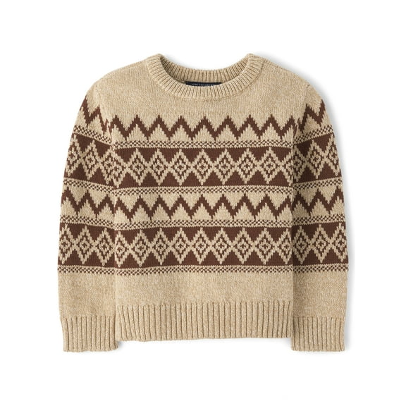 The Children's Place Baby & Toddler Boys Long Sleeve Fairisle Sweater, Sizes 6M-5T