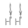 Shop LC Earrings for Women Platinum over Dangle Drop Initial H Silver
