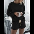 thumbnail image 4 of Conjunto Deportivo de Dos Piezas para Mujer, Traje Informal de Gran Tamaño, Ropa Deportiva, Ropa de Otoño. Negro S, 4 of 7