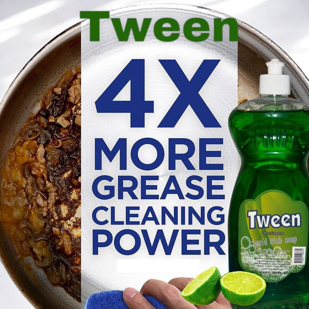Tween Lemon Fragrance Liquid Dish Soap, 750 ml, Pack of 24 Ultra Concentrated, Cuts Grease