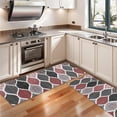 thumbnail image 3 of Kitchen Rugs Sets Of 2,Red and Black Ethnic Geometric Pattern Anti Fatigue Kitchen Mat Rugs Non Slip Washable,Decorative Kitchen Floor Mats for Kitchen,Sink,Laundry,17"X47", 3 of 5