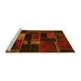 thumbnail image 2 of Ahgly Company Machine Washable Indoor Square Oriental Yellow Modern Area Rugs, 3' Square, 2 of 4