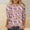 A152 Purple, variant on Easter Festive T-Shirt for Women Whimsical Bunny and Decorated Egg Pattern Crewneck Three Quarter Sleeve Casual Comfort Holiday Clothes